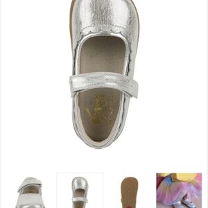 Silver Kids Mary Jane Shoes